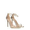 Stuart Weitzman Gold Leather Stiletto Heel Sandals