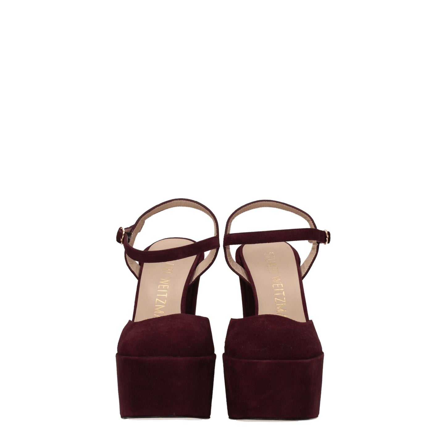 Stuart Weitzman Red Leather Platform Sandals
