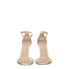 Stuart Weitzman Gold Leather Stiletto Heel Sandals