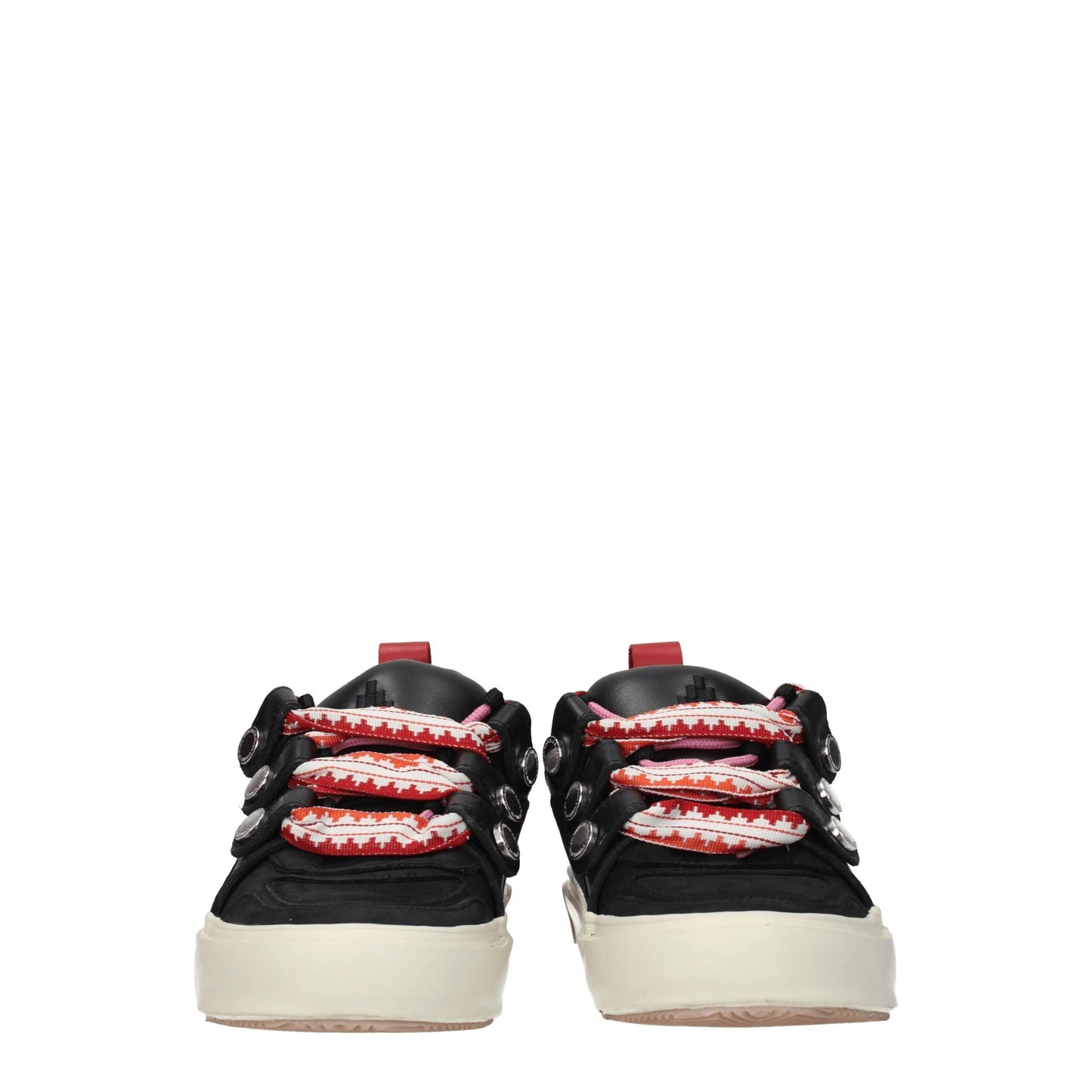 Marcelo Burlon Black Leather Low Top Sneakers