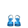 Off-White Blue Satin Stiletto Heel Sandals