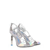 The Attico Gray Leather Stiletto Heel Sandals