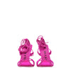 The Attico Pink Satin Stiletto Heel Sandals