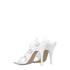 The Attico White Leather Stiletto Heel Sandals