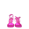 The Attico Pink Satin Platform Sandals