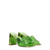 Miu Miu Green Plexiglass Platform Sandals