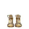 Miu Miu Gold Plastic Platform Sandals