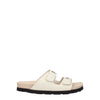 Palm Angels Beige Leather Flat Sandals