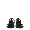 Max Mara Black Satin Flat Sandals