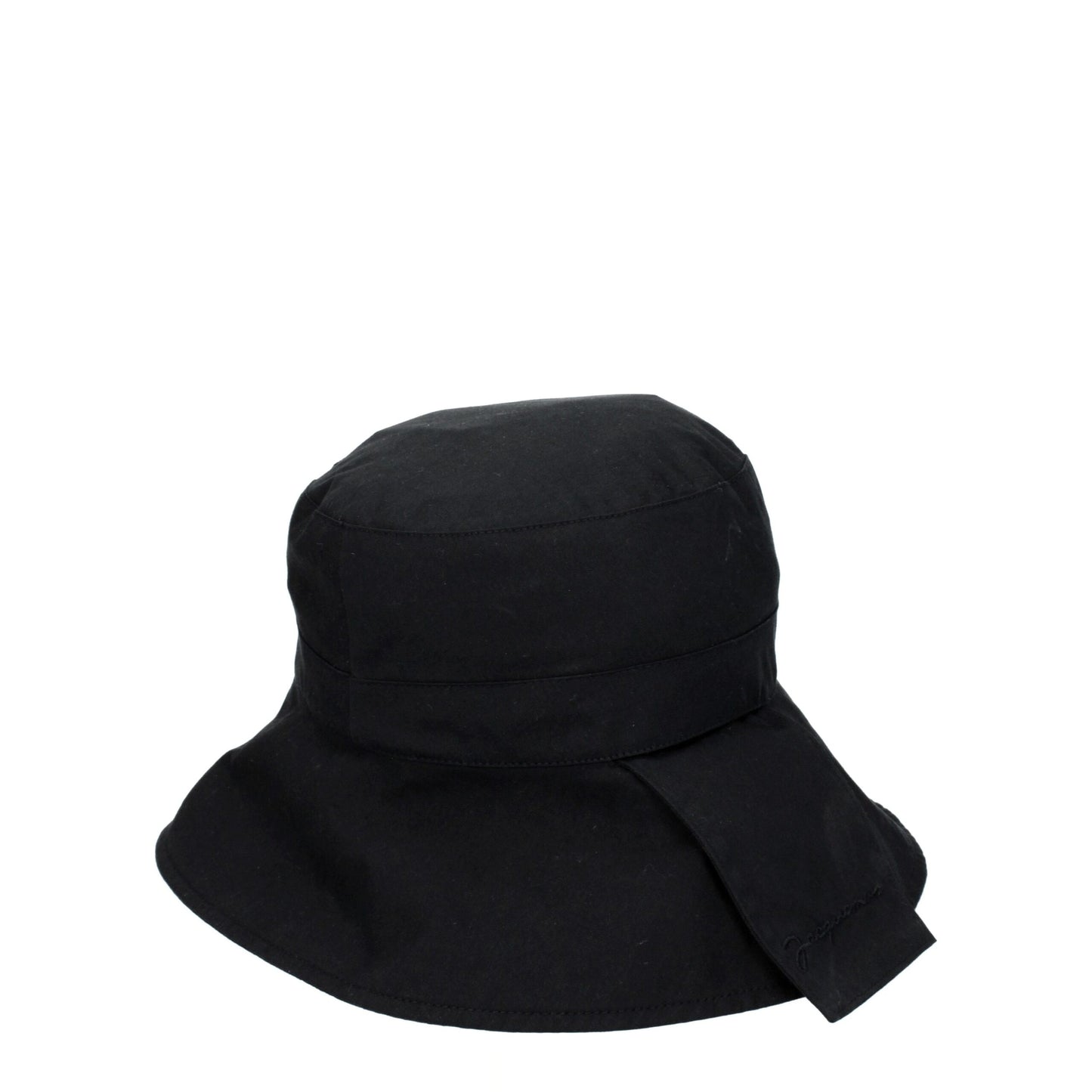 Jacquemus Black Cotton Bucket Hat