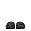 Off-White Black Leather Slippers