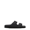 Palm Angels Black Leather Slippers