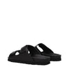 Palm Angels Black Leather Slippers