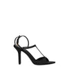 Givenchy Black Satin Stiletto Heel Sandals
