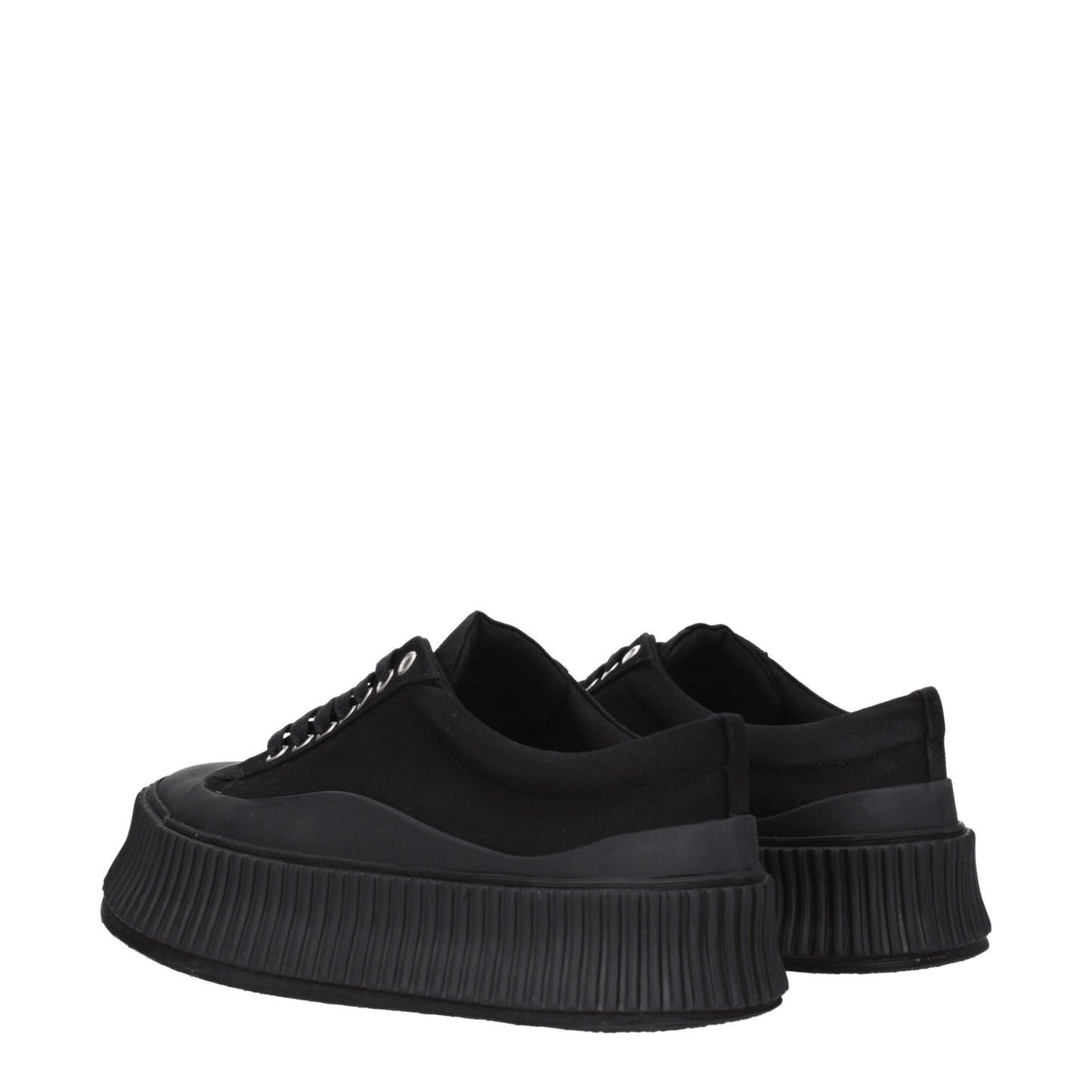 Jil Sander Black Fabric Chunky Sneakers