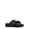 Jil Sander Black Leather Slippers