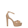Stuart Weitzman Beige Leather Platform Sandals