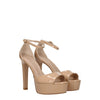 Stuart Weitzman Beige Leather Platform Sandals