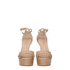 Stuart Weitzman Beige Leather Platform Sandals