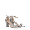 Stuart Weitzman Gray Fabric Platform Sandals