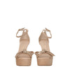 Stuart Weitzman Beige Leather Platform Sandals