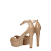 Stuart Weitzman Beige Leather Platform Sandals