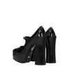 Stuart Weitzman Black Leather Platform Pumps