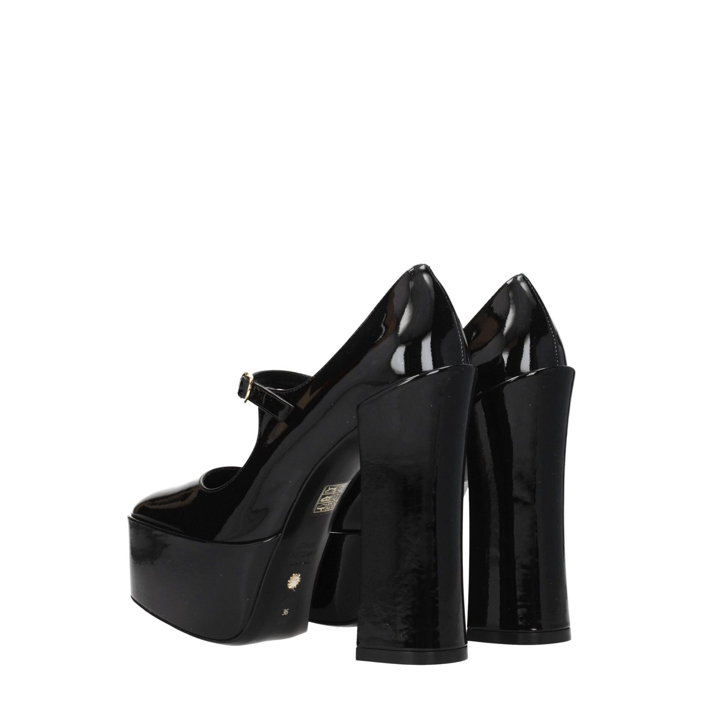 Stuart Weitzman Black Leather Platform Pumps