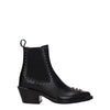 Chloé Black Leather Ankle Boots