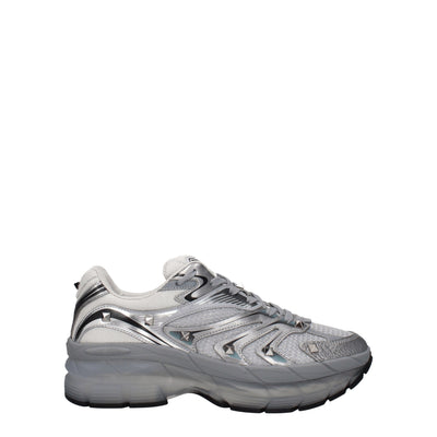 Valentino Garavani Gray Fabric Athletic Sneakers