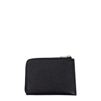 Palm Angels Black Leather Cardholder