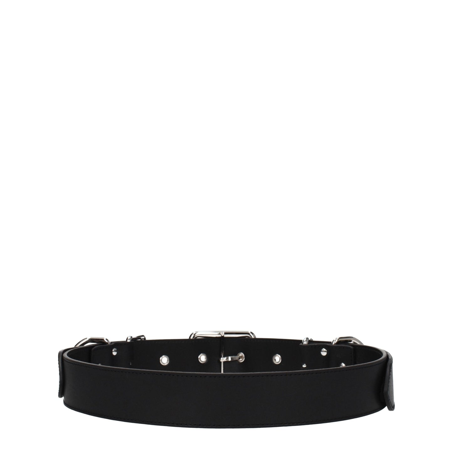 Moschino Black Leather Belt