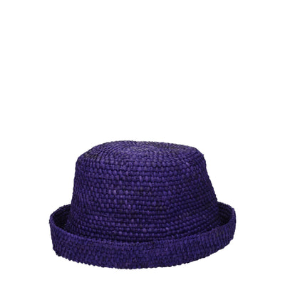 Jacquemus Purple Raffia Hat