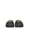 Versace Black Leather Slippers