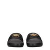 Versace Black Leather Slippers