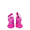 The Attico Pink Satin Stiletto Heel Sandals