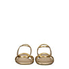 Valentino Garavani Gold Leather Slippers