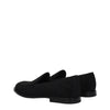 Dolce & Gabbana Black Velvet Slip-On Loafers