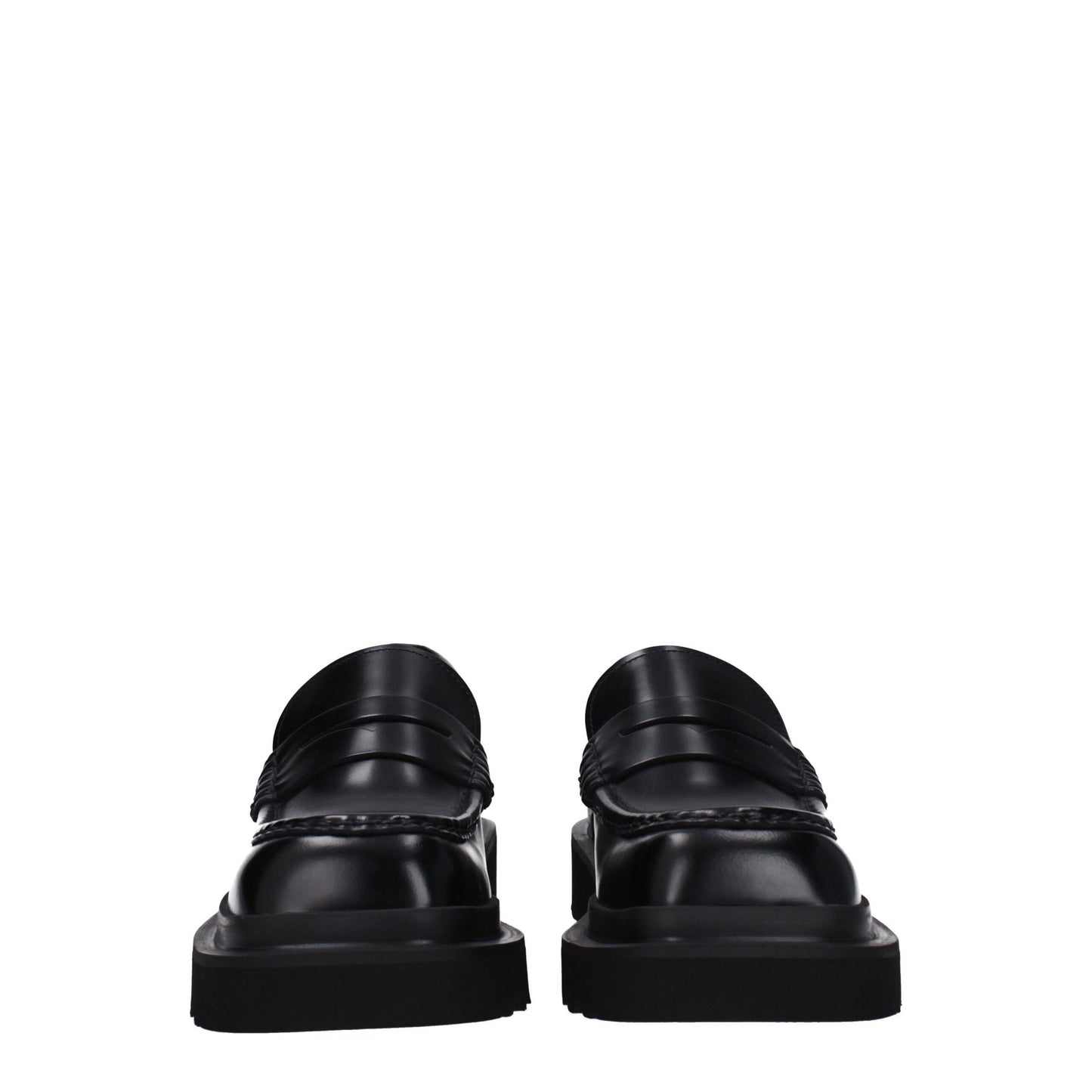 Dolce & Gabbana Black Leather Slip-On Loafers
