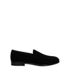 Dolce & Gabbana Black Velvet Slip-On Loafers