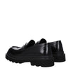Dolce & Gabbana Black Leather Slip-On Loafers