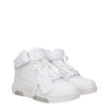 Off-White White Leather High Top Sneakers