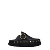 Isabel Marant Black Leather Slippers