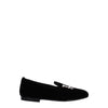 Palm Angels Black Velvet Slip-On Loafers
