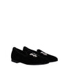 Palm Angels Black Velvet Slip-On Loafers