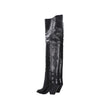Isabel Marant Black Leather Over The Knee
