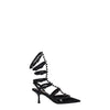 Valentino Garavani Black Leather Stiletto Heel Sandals