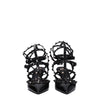 Valentino Garavani Black Leather Stiletto Heel Sandals
