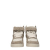 Palm Angels Beige Leather High Top Sneakers