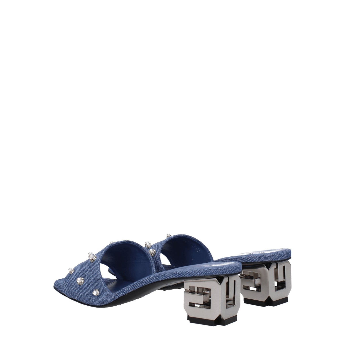 Givenchy Blue Fabric Flat Sandals